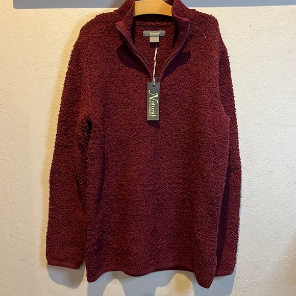 NWT Natural Reflections Sherpa 1/4 zip size small - Picture 1 of 8